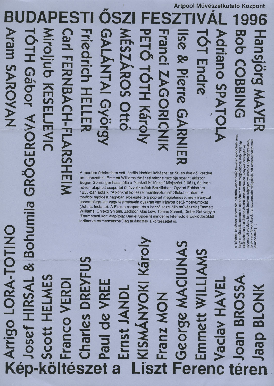 Collection of Artpool Art Research Center
Graphic design: Gy&ouml;rgy Gal&aacute;ntai / Artpool